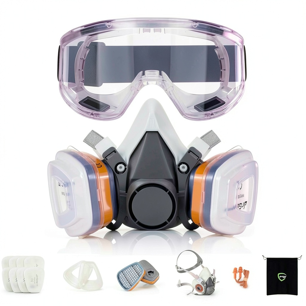 AirGearPro G-500 Respirator Mask and Safety Goggles