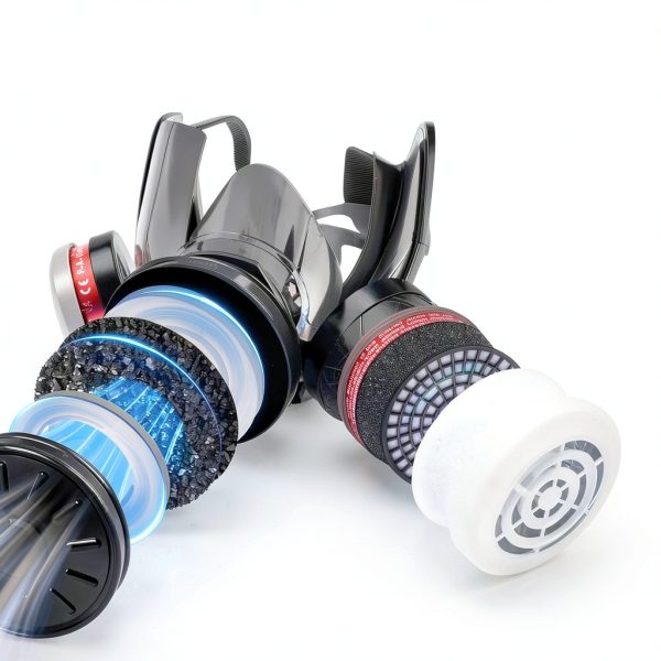 UXLXLK Full Face Gas Mask Silicone Nuclear Chemical-1