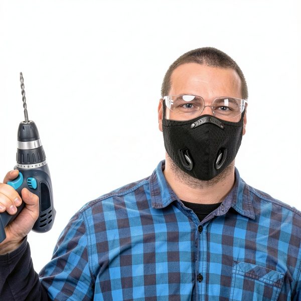 Pavo Dust Mask Black 5 Layer Filter Reusable Respirator-6