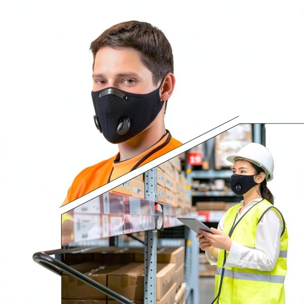 Pavo Dust Mask Black 5 Layer Filter Reusable Respirator-4