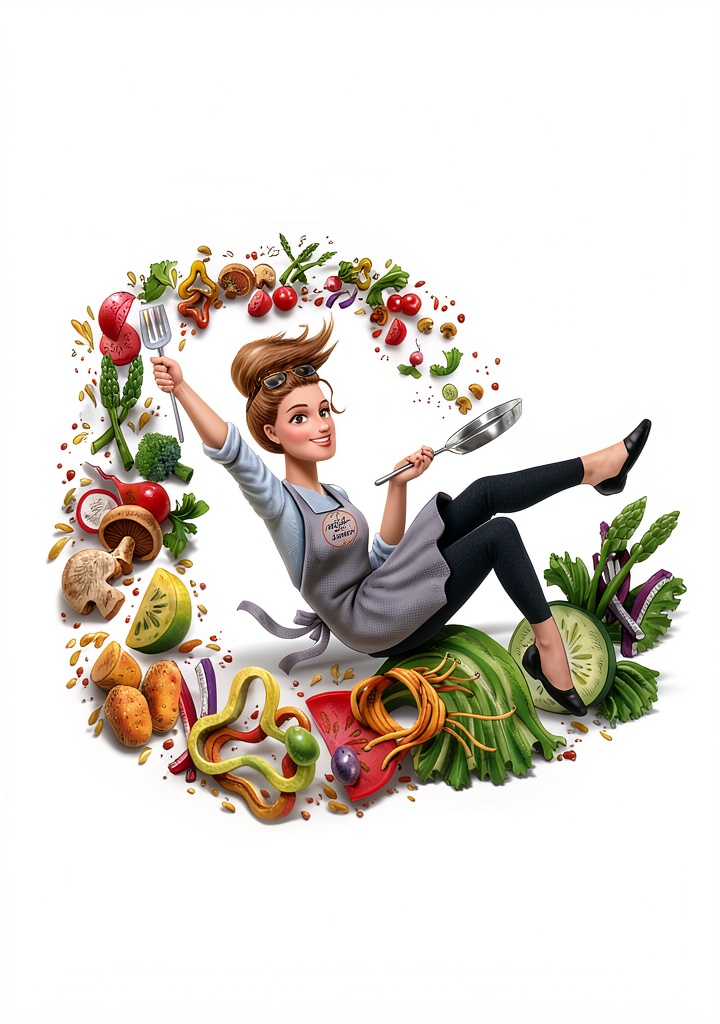 Rock The Kitchen cooking eBook displayed on a tablet with recipe examples