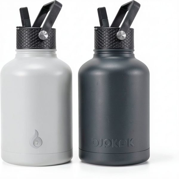 BJPKPK Water Bottle 50oz Gray Stainless Steel-1