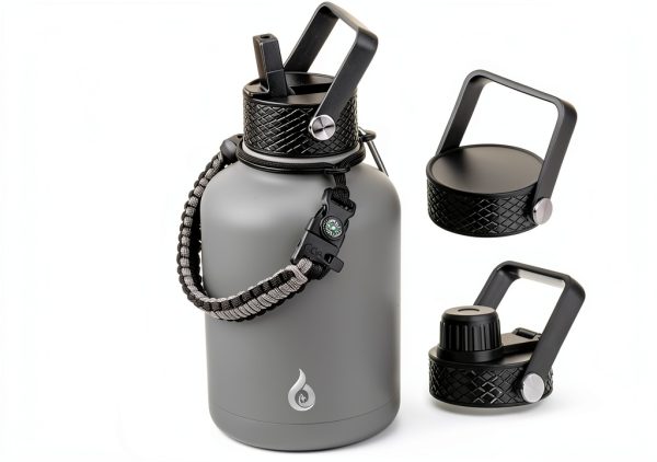 BJPKPK Water Bottle 50oz Gray Stainless Steel-0