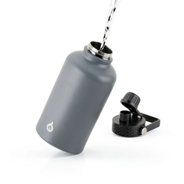 BJPKPK Insulated Water Bottle Stainless Steel Gray-4