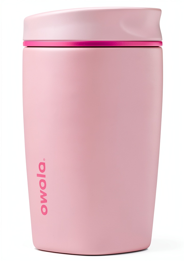 Owala Pucker Up tumbler being used on a hiking trail