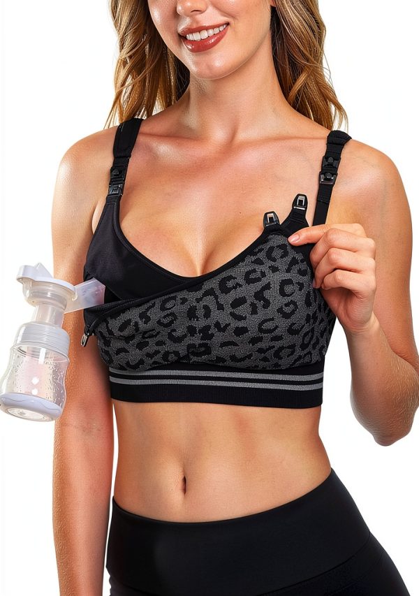 Momcozy Pumping Bra Hands Free | Seamless Nursing Bras for Pumping | Breast Pump Bra with Fixed Padding, Wireless-0