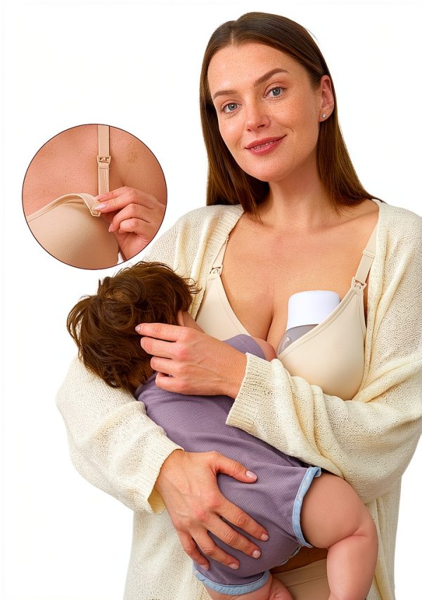 HOFISH Maternity Nursing Bra 3 Pack V‑Neck Wireless with Extenders-1