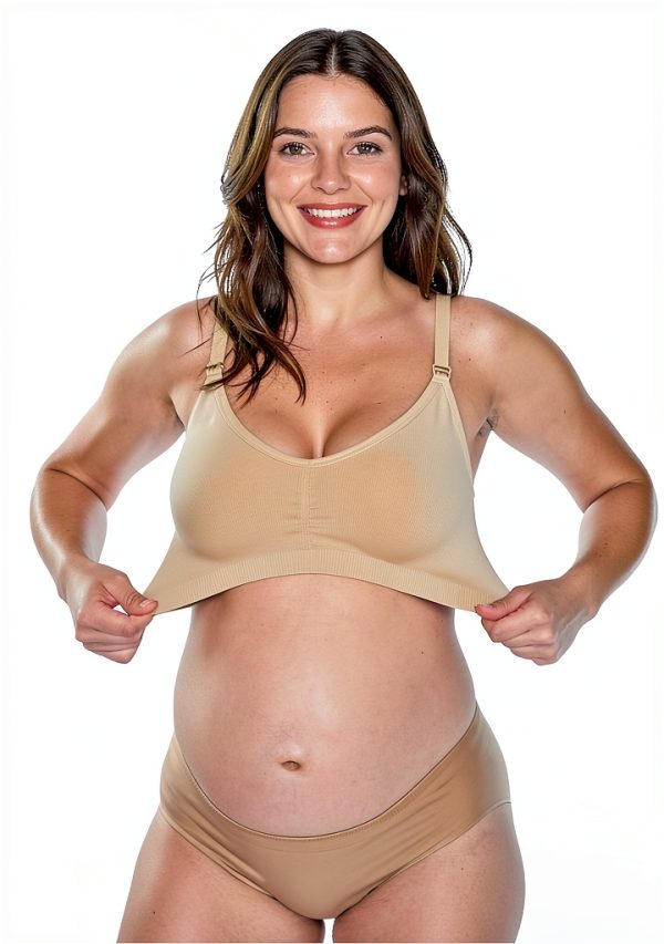 HOFISH Maternity Nursing Bra 3 Pack V‑Neck Wireless with Extenders-4