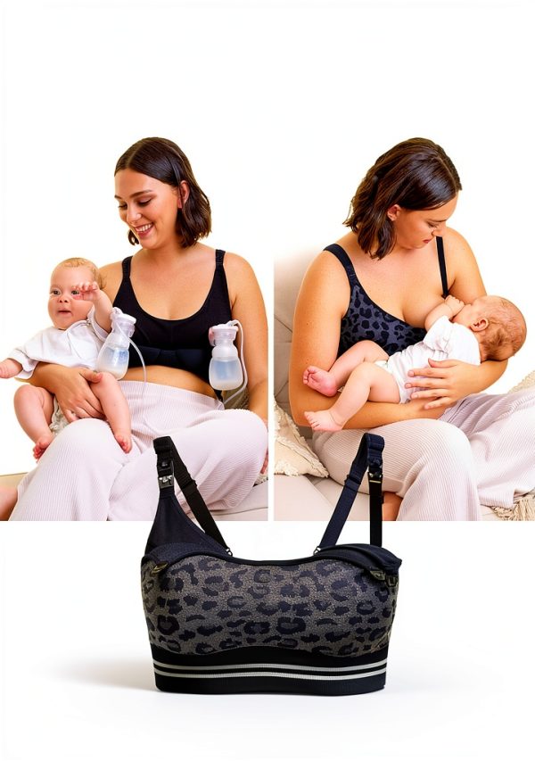 Momcozy Pumping Bra Hands Free | Seamless Nursing Bras for Pumping | Breast Pump Bra with Fixed Padding, Wireless-1