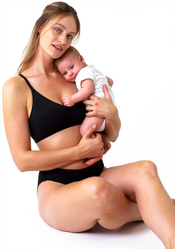 MOMANDA Sleep Nursing Bra Seamless Wirefree Maternity Bralette V Neck-1