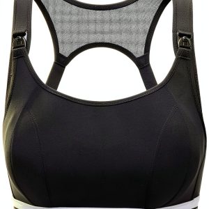 Momcozy Nursing Bra Low-Impact Sports Support Padded Wireless Bra-0