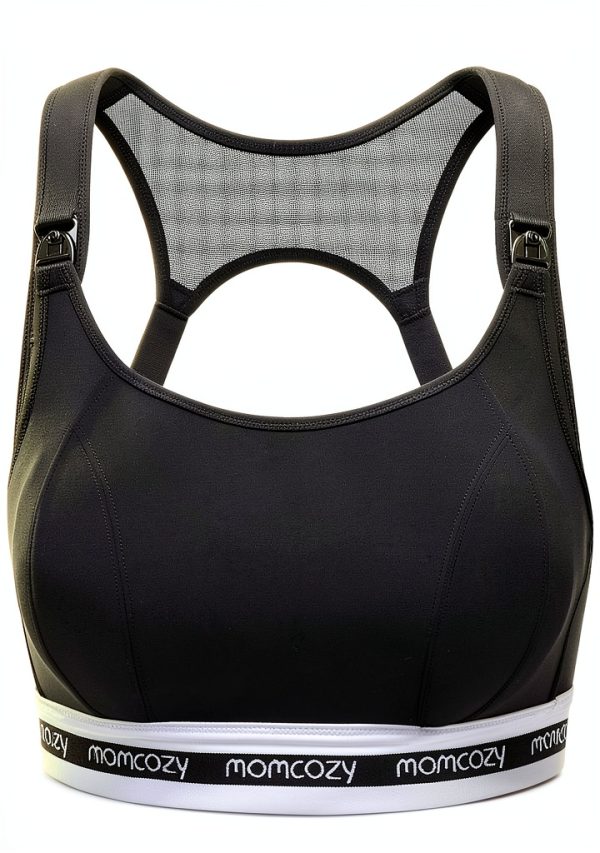 Momcozy Nursing Bra Low-Impact Sports Support Padded Wireless Bra-0